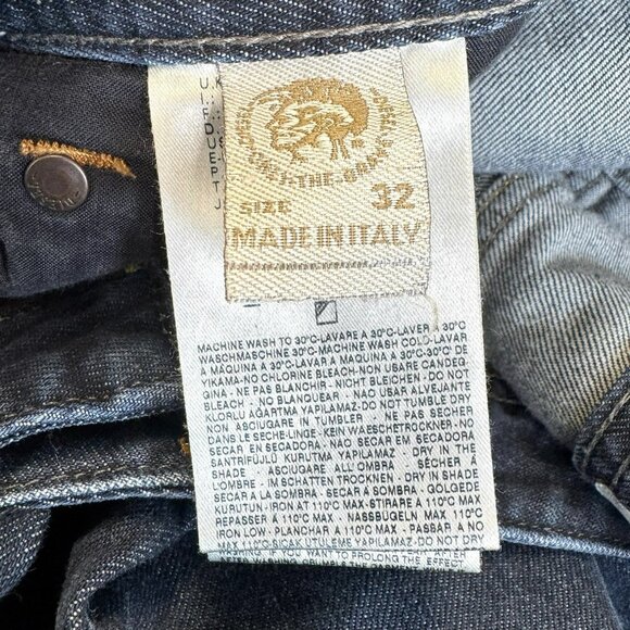 Diesel Larkee Regular Straight Denim Jeans Mens Size 32x30 Button Fly Italy - Picture 9 of 10